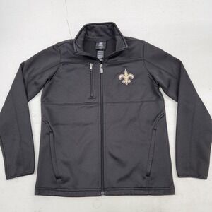 NFL Team Apparel New Orleans Saints Full Zip Collar Jacket Youth Sz M‎ 10-12 EUC